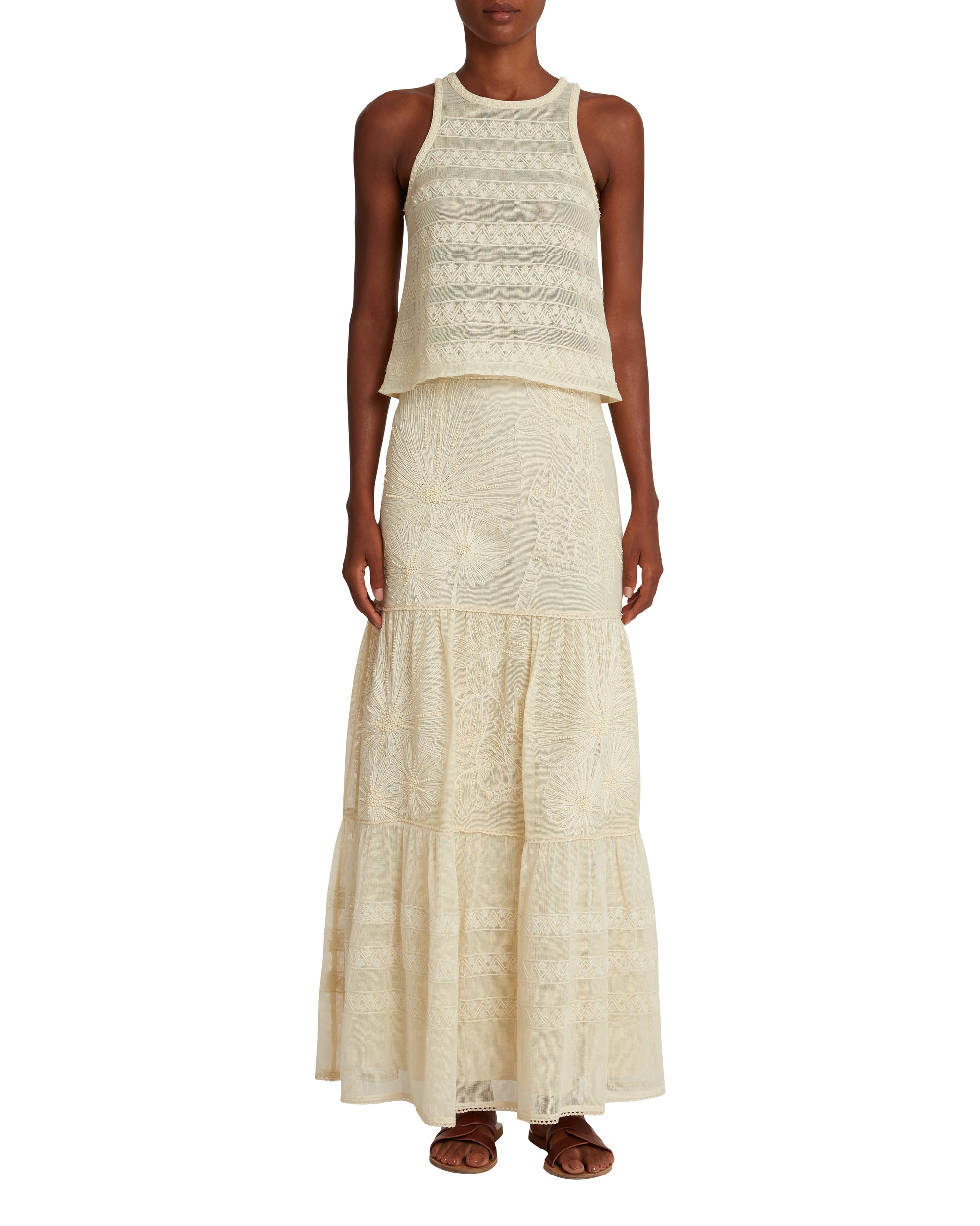 Débardeur Pilar en tulle - Ivory