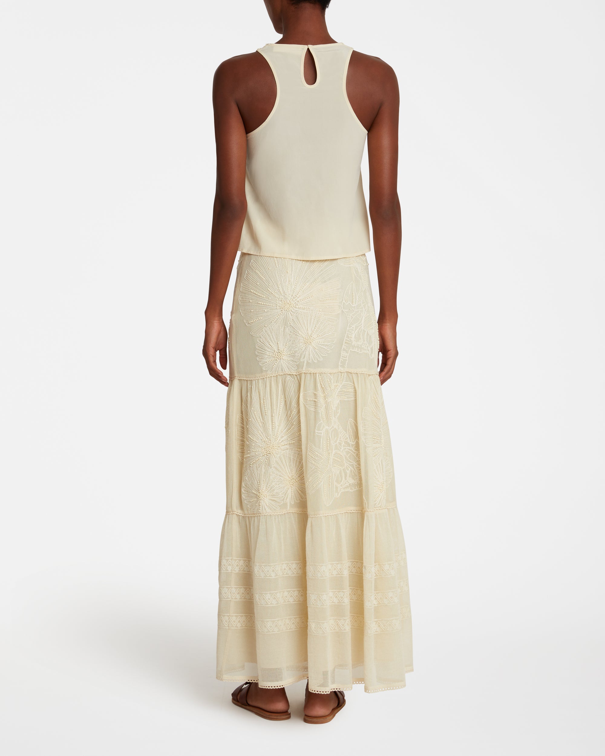Débardeur Pilar en tulle - Ivory