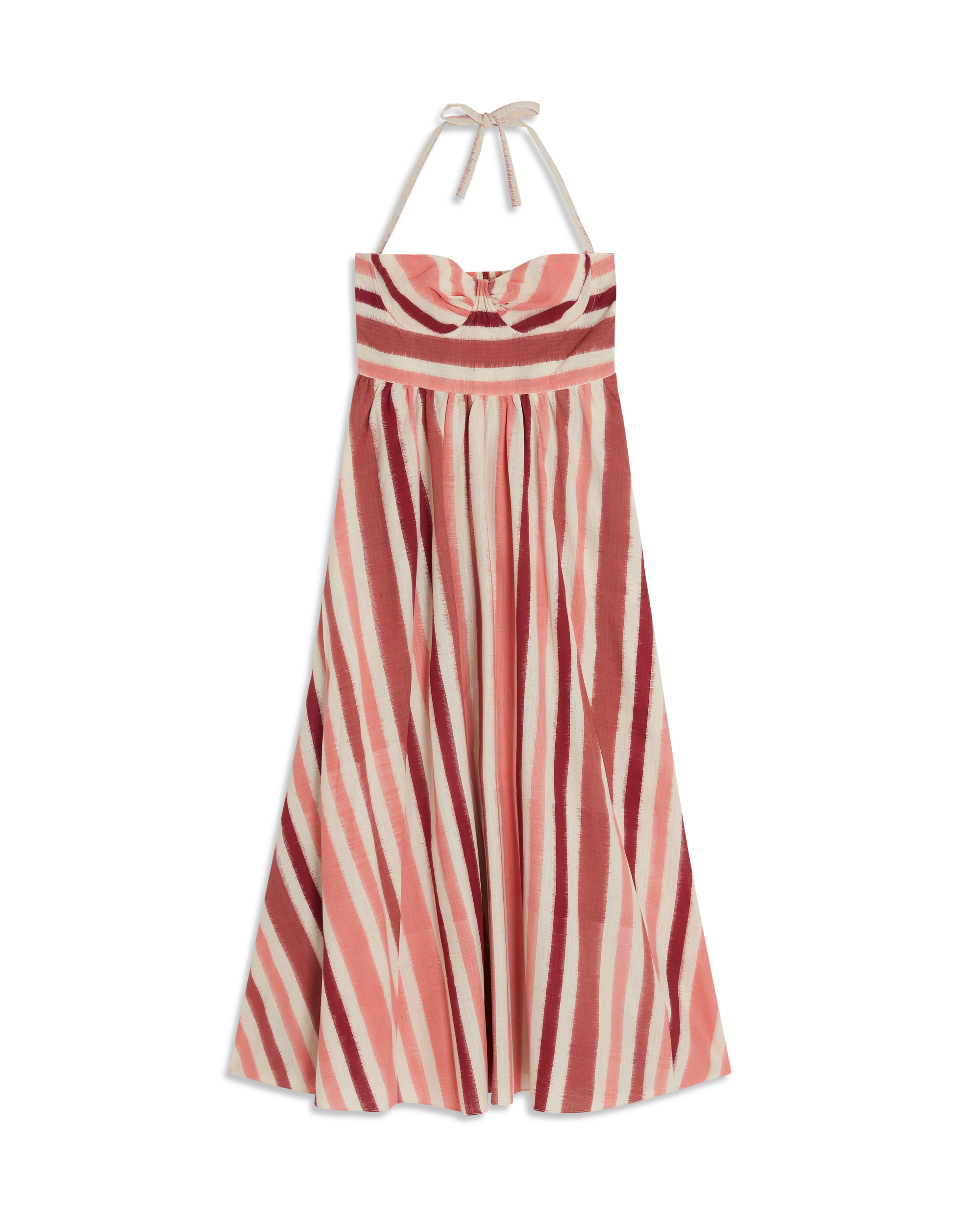 Robe longue à rayures - Pink