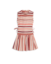 Robe courte à rayures - Pink