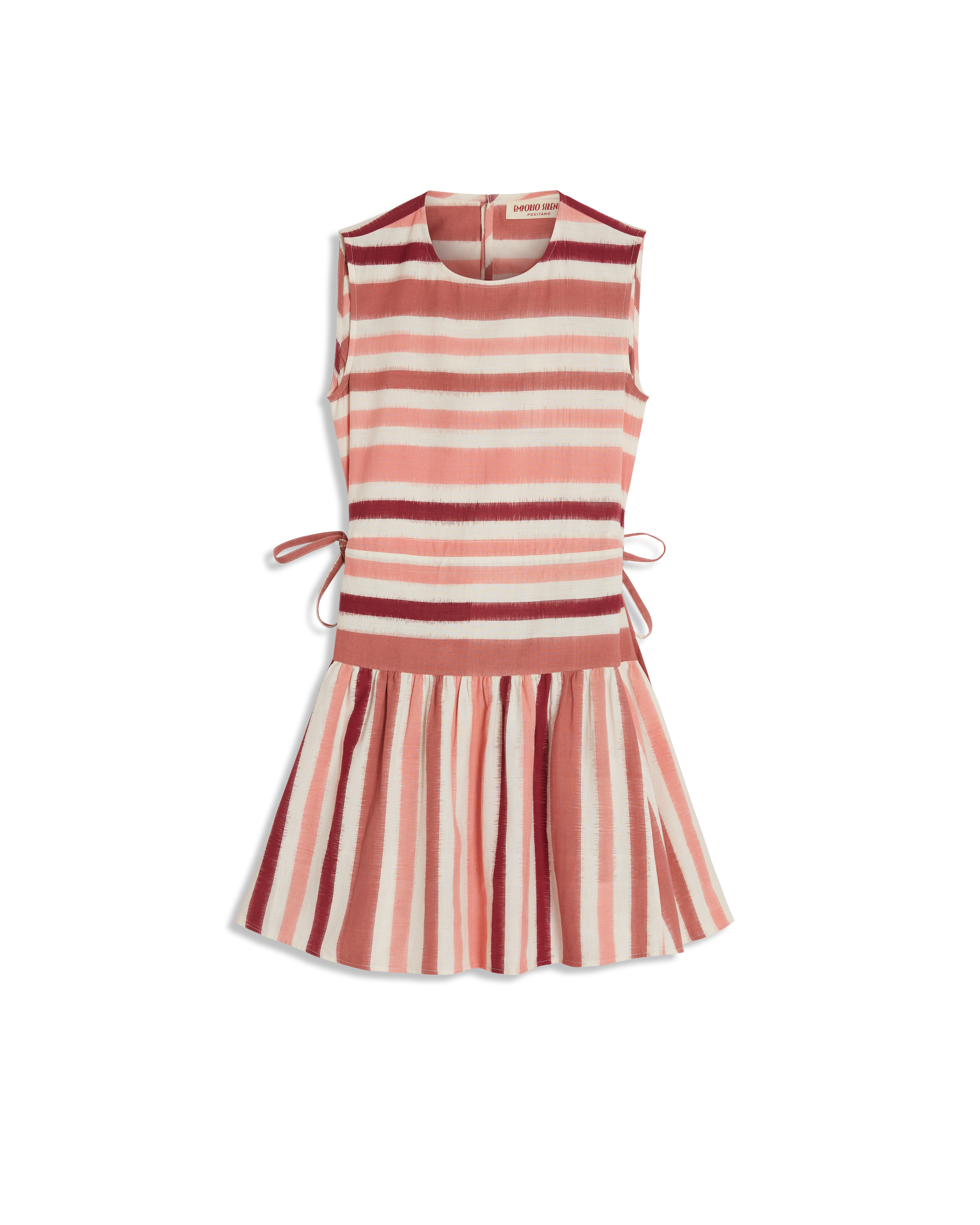 Robe courte à rayures - Pink