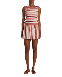 Robe courte à rayures - Pink