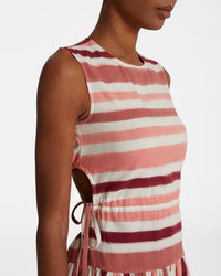 Robe courte à rayures - Pink