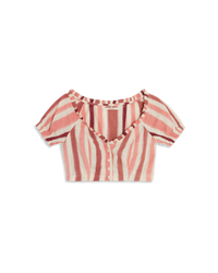 V-neck crop top - Pink