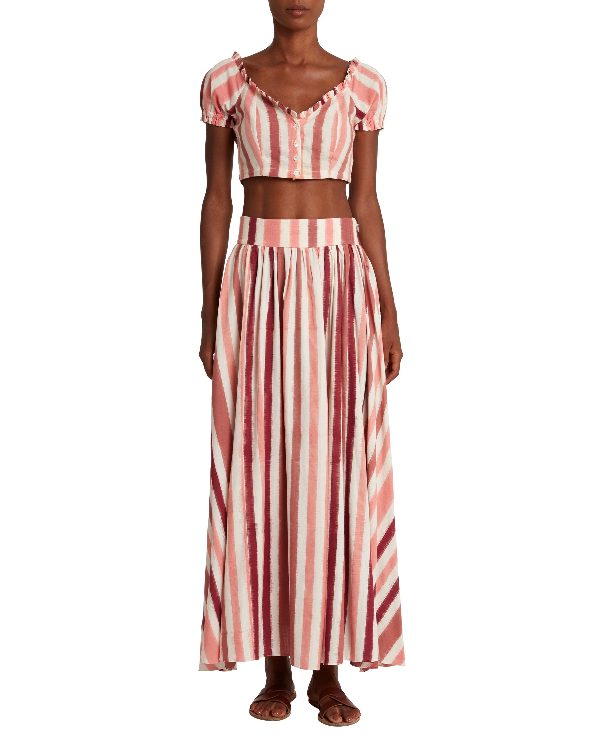V-neck crop top - Pink