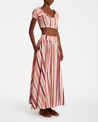 V-neck crop top - Pink