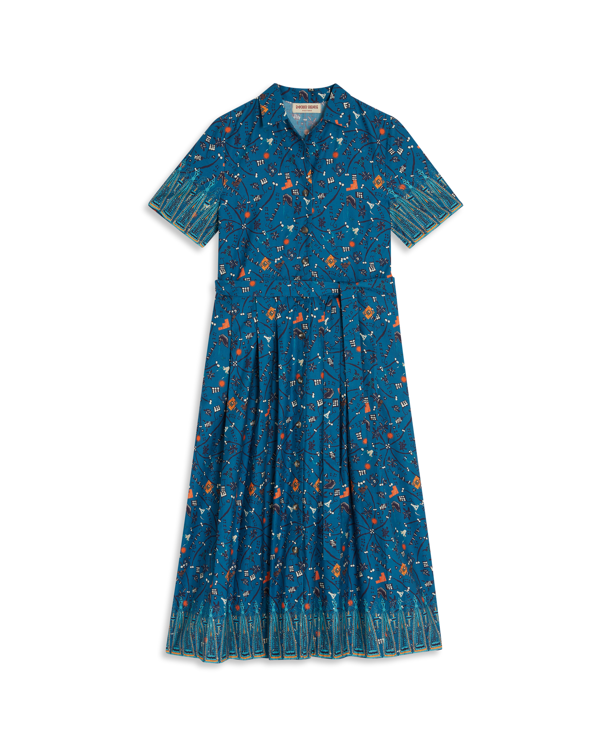 Button midi dress - Blue
