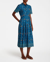Button midi dress - Blue