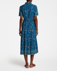 Button midi dress - Blue