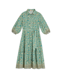 Robe midi à boutons - Teal