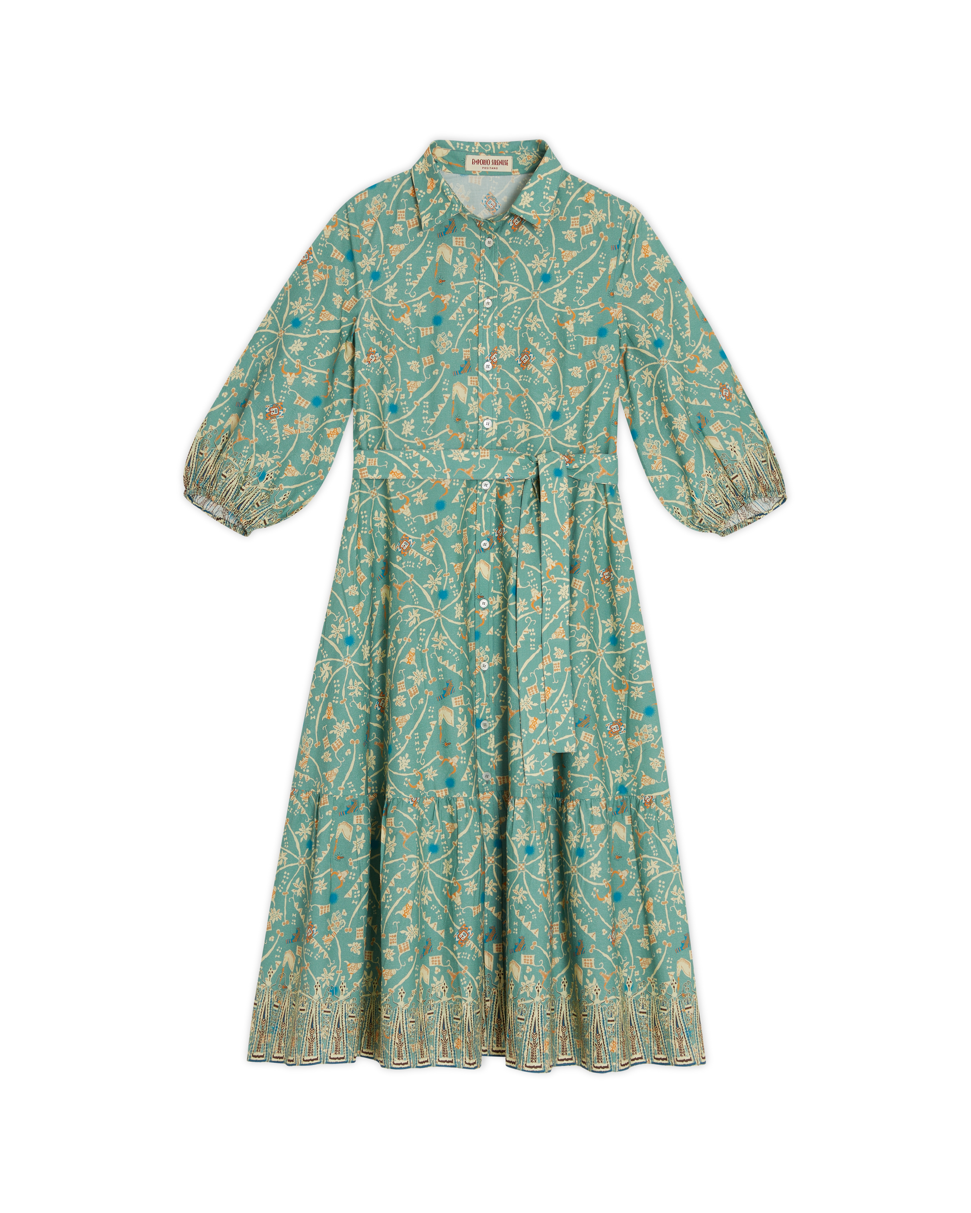 Robe midi à boutons - Teal