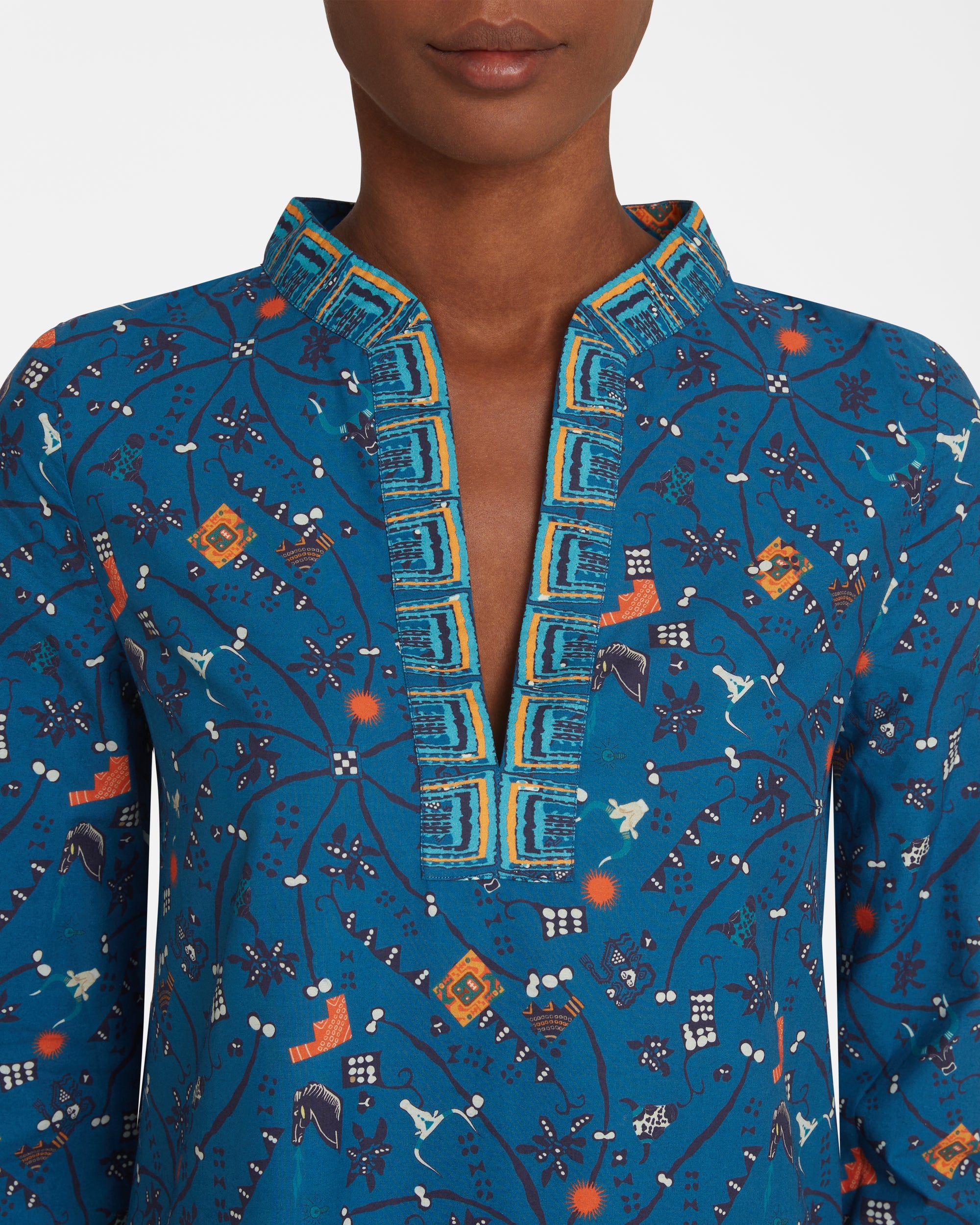 Long Caftan - Blue