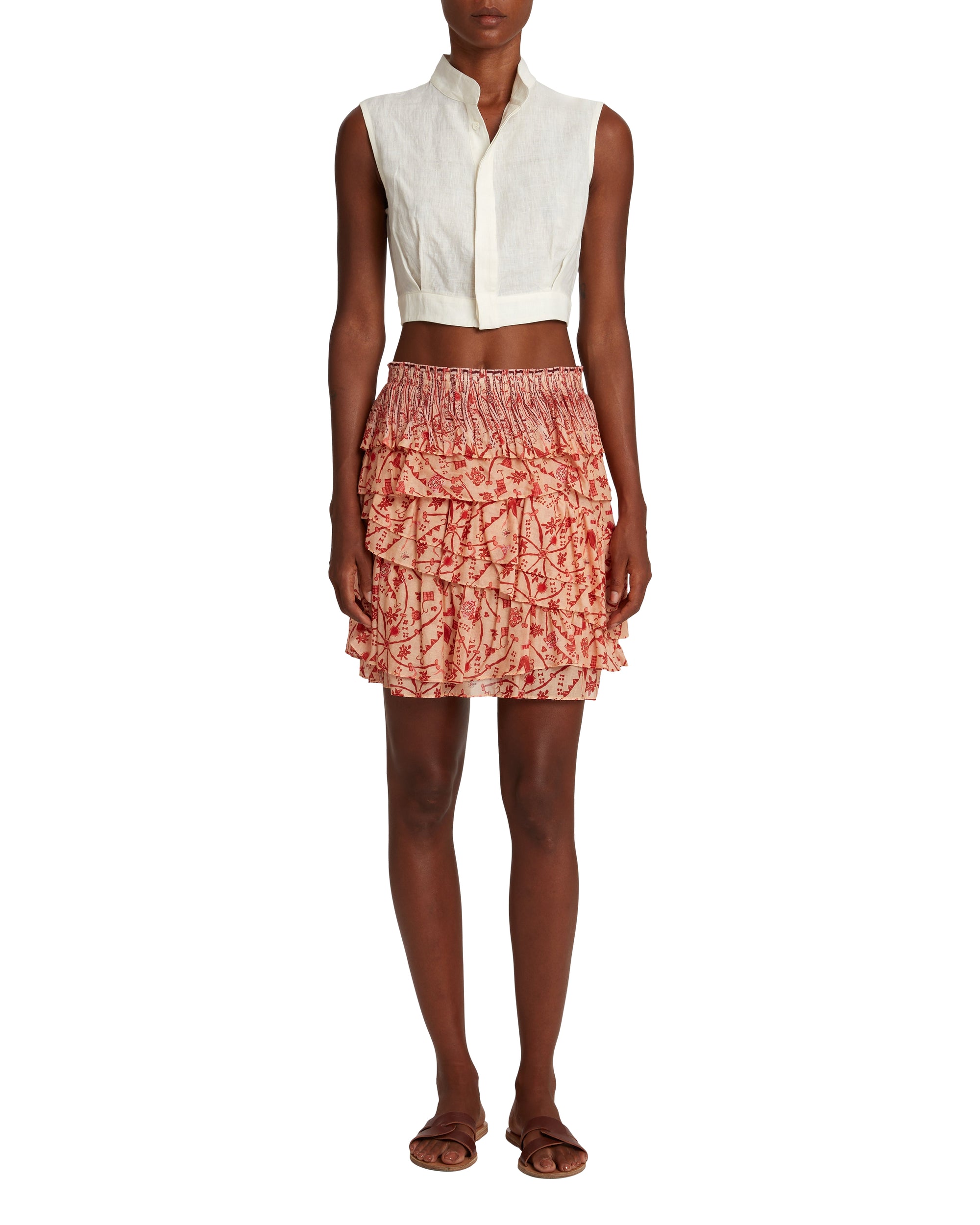Printed short skirt - Pink