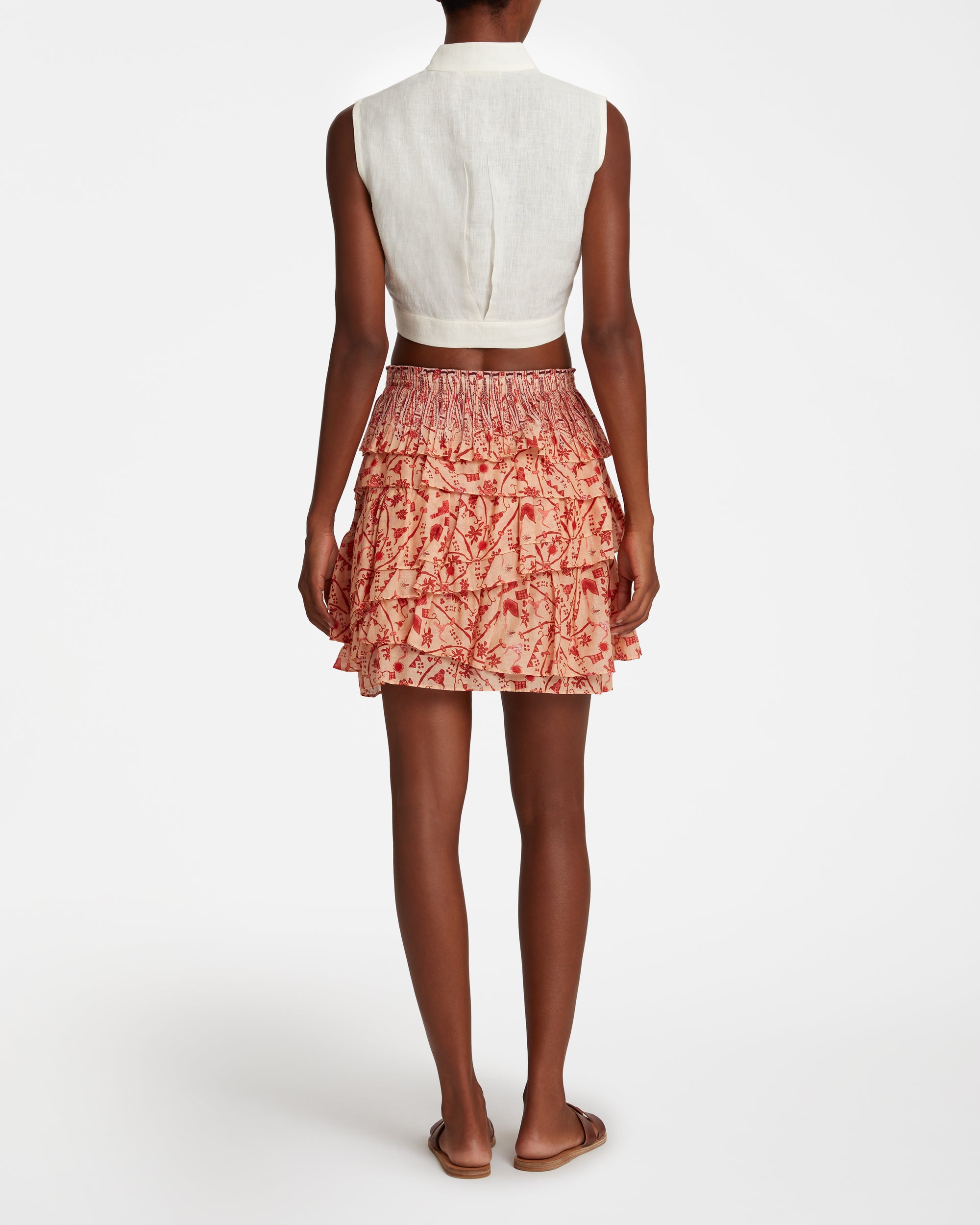 Printed short skirt - Pink