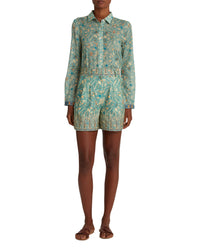 Chemise à imprimé - Teal