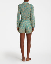 Chemise à imprimé - Teal