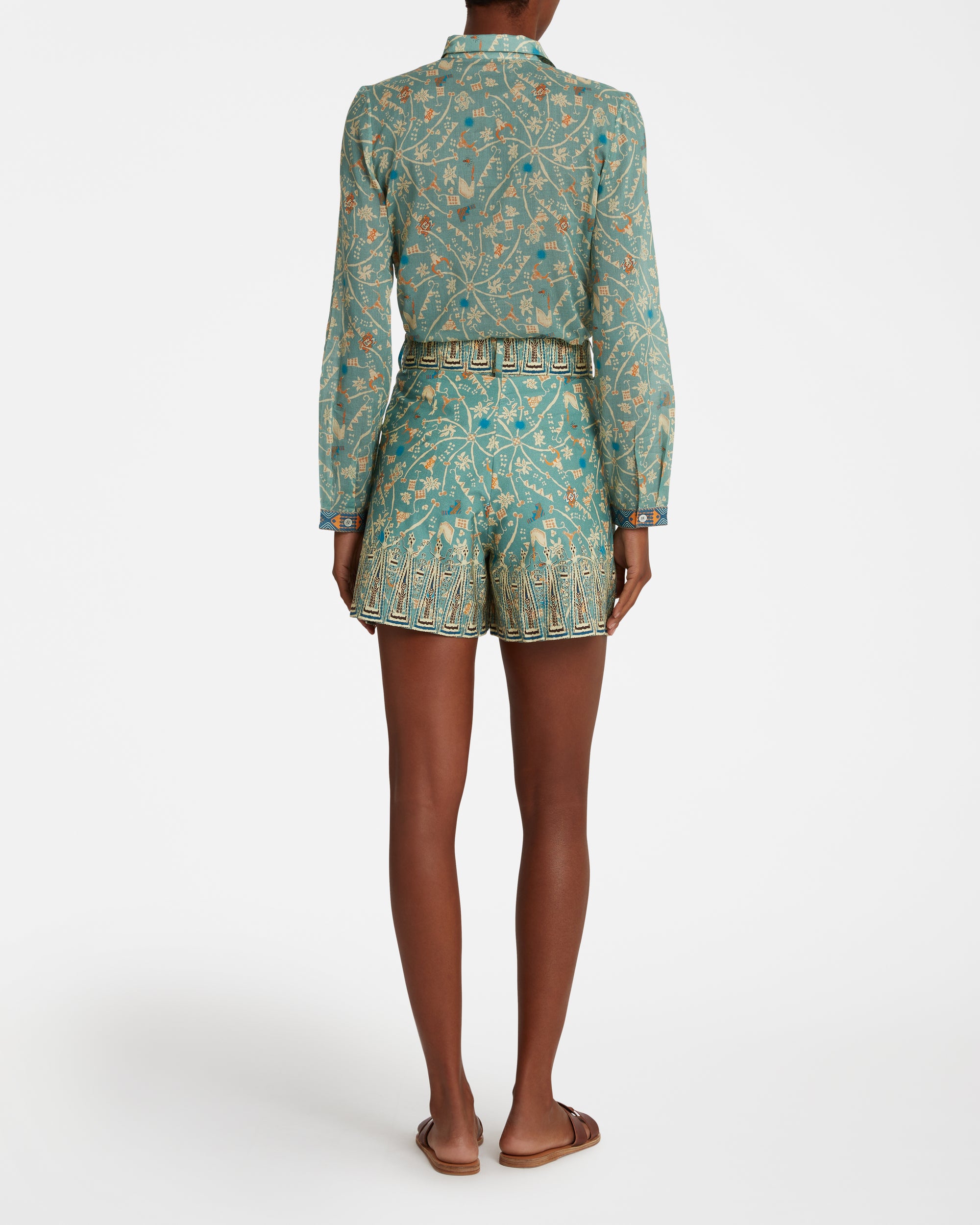 Chemise à imprimé - Teal