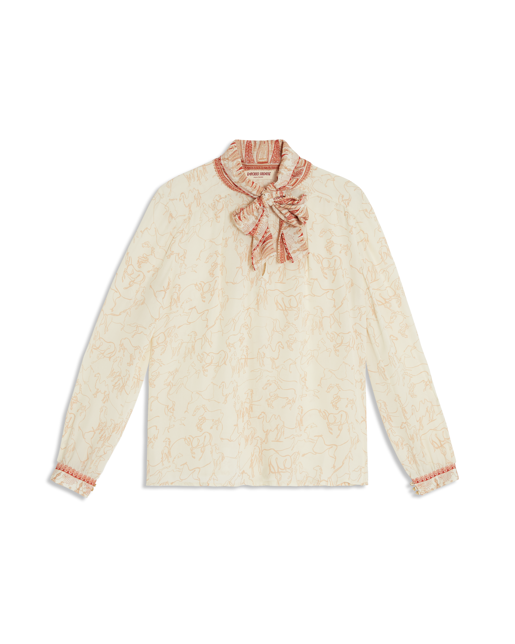 Blouse à col lavallière - Ivory