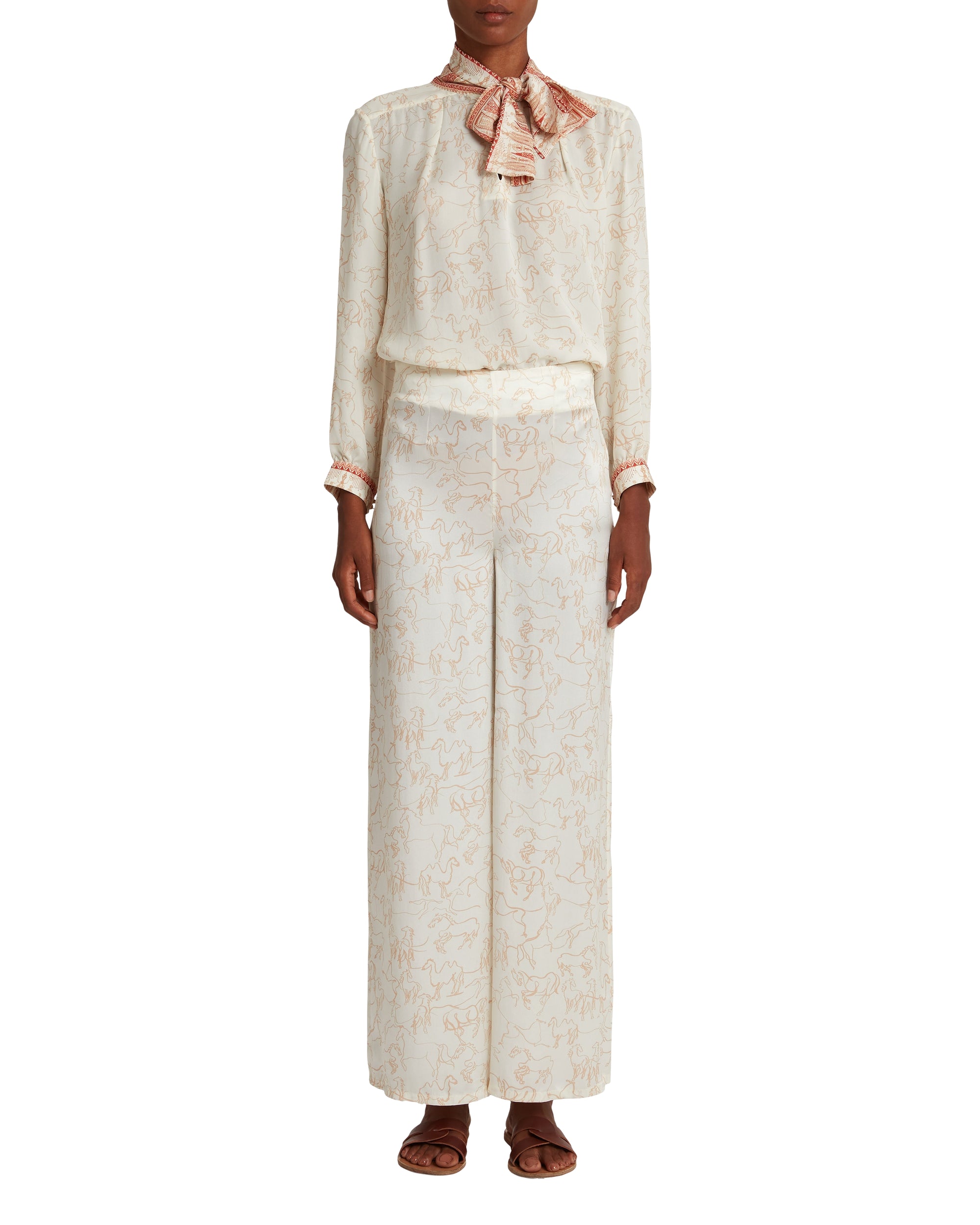 Blouse à col lavallière - Ivory