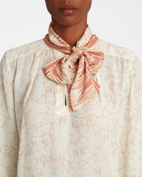 Blouse à col lavallière - Ivory