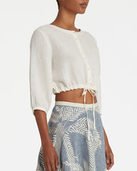 Jinny short blouse - Ivory