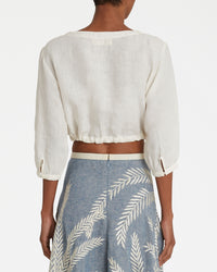 Jinny short blouse - Ivory