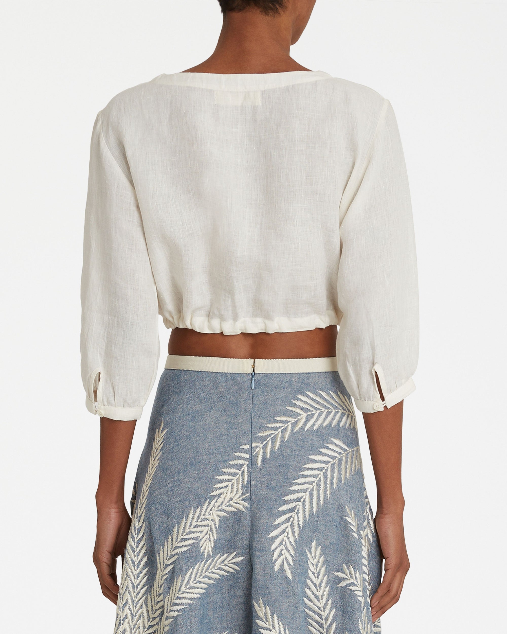 Jinny short blouse - Ivory