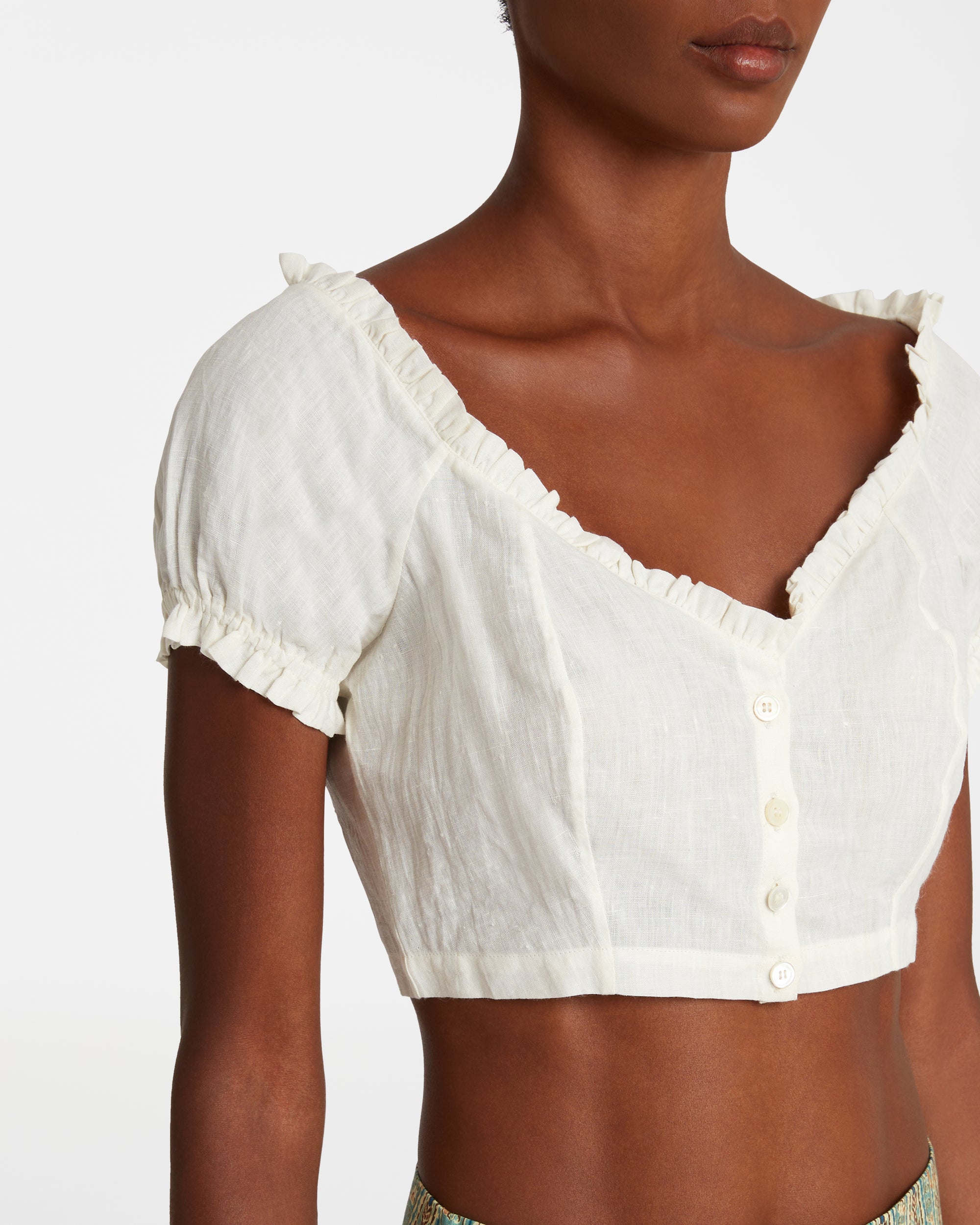 Violante short blouse - Ivory