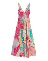 Robe longue à col V - Lilac