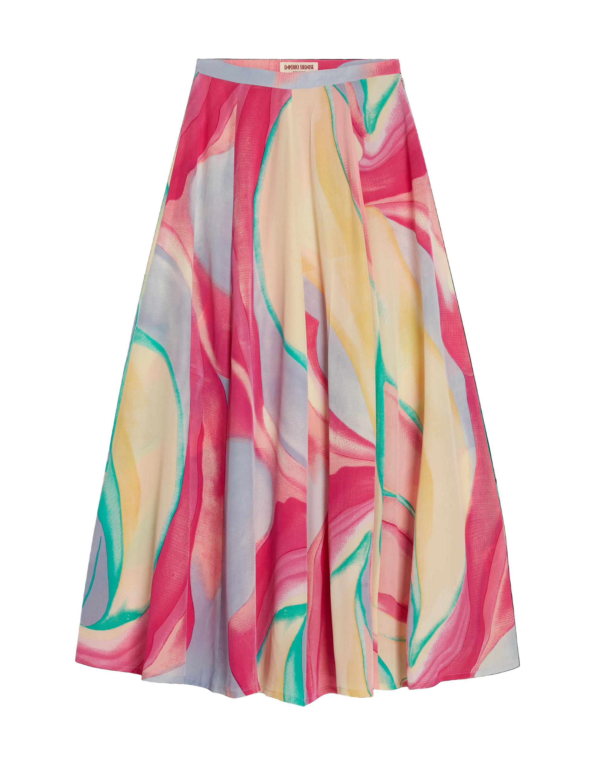Printed flowing long skirt - Lilac