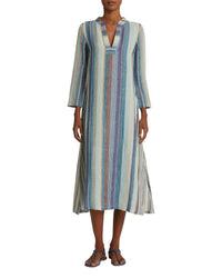Caftan long à rayures - Blue