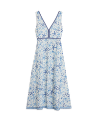V-neck maxi dress - Blue