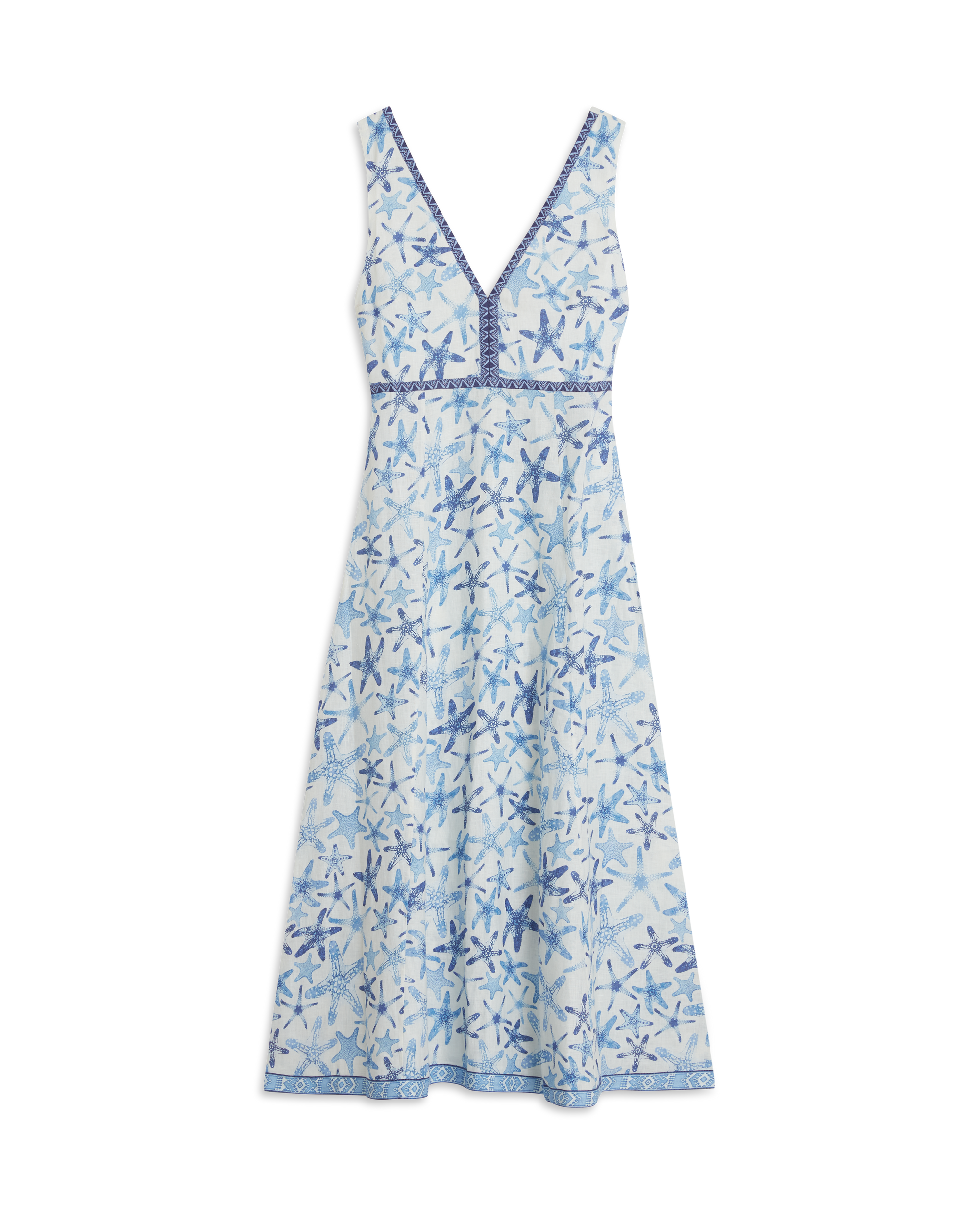 V-neck maxi dress - Blue
