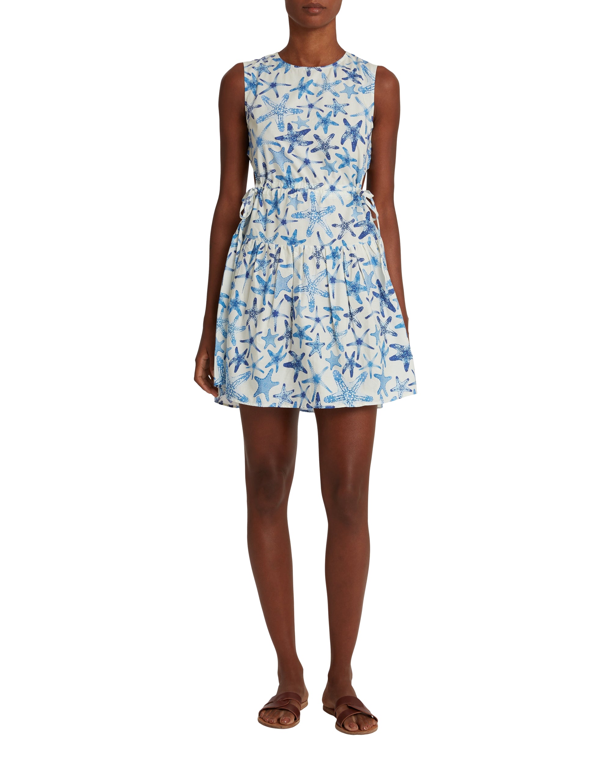 Printed short dress - Blue