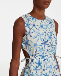 Printed short dress - Blue