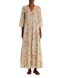 Caftan long Alba - Coral