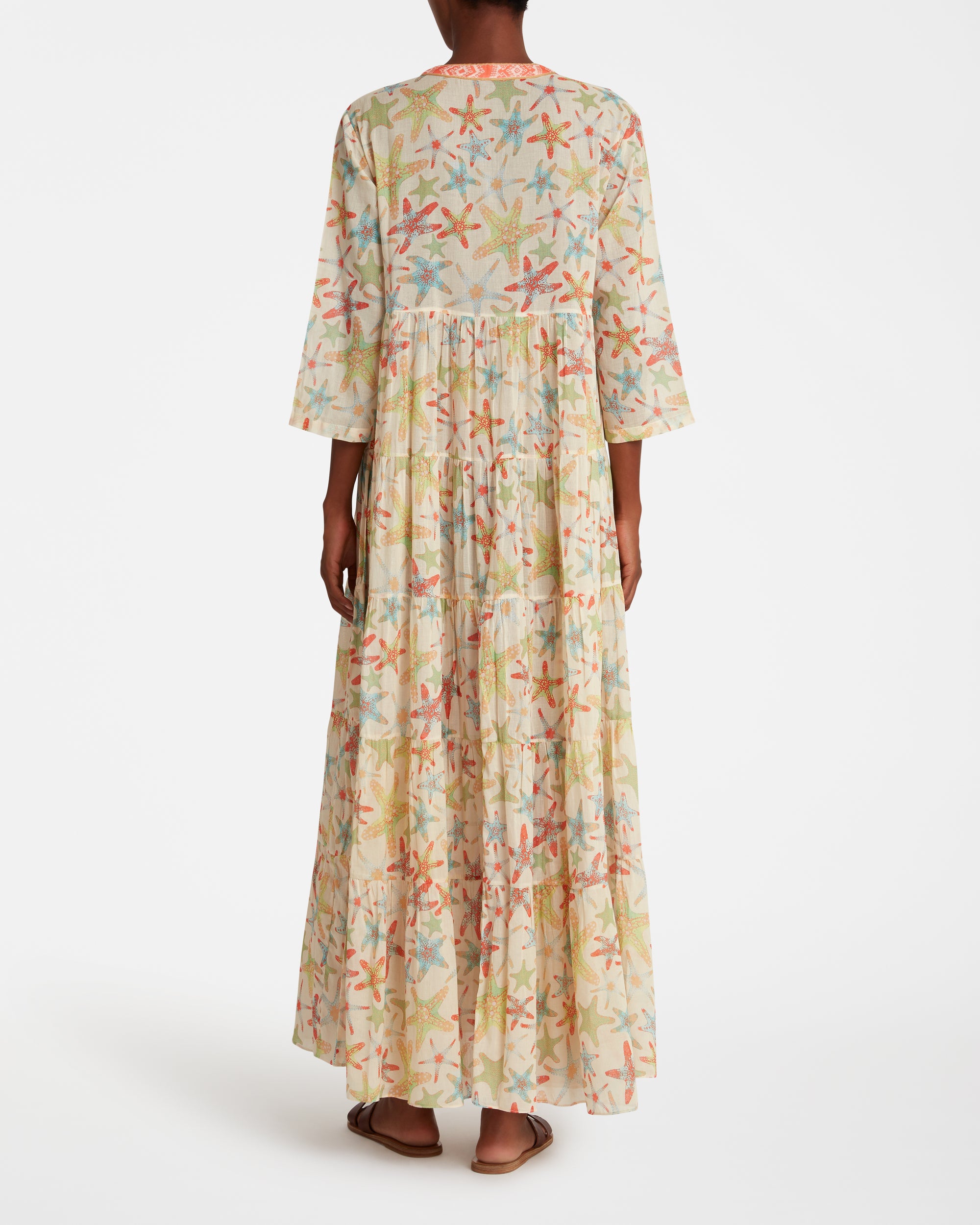 Long Caftan - Coral