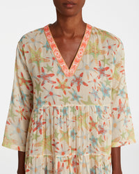 Long Caftan - Coral
