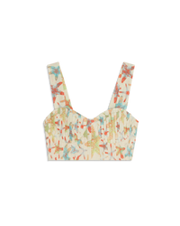 Dalia crop top with straps - Coral