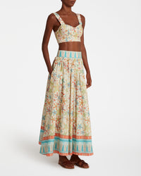Dalia crop top with straps - Coral