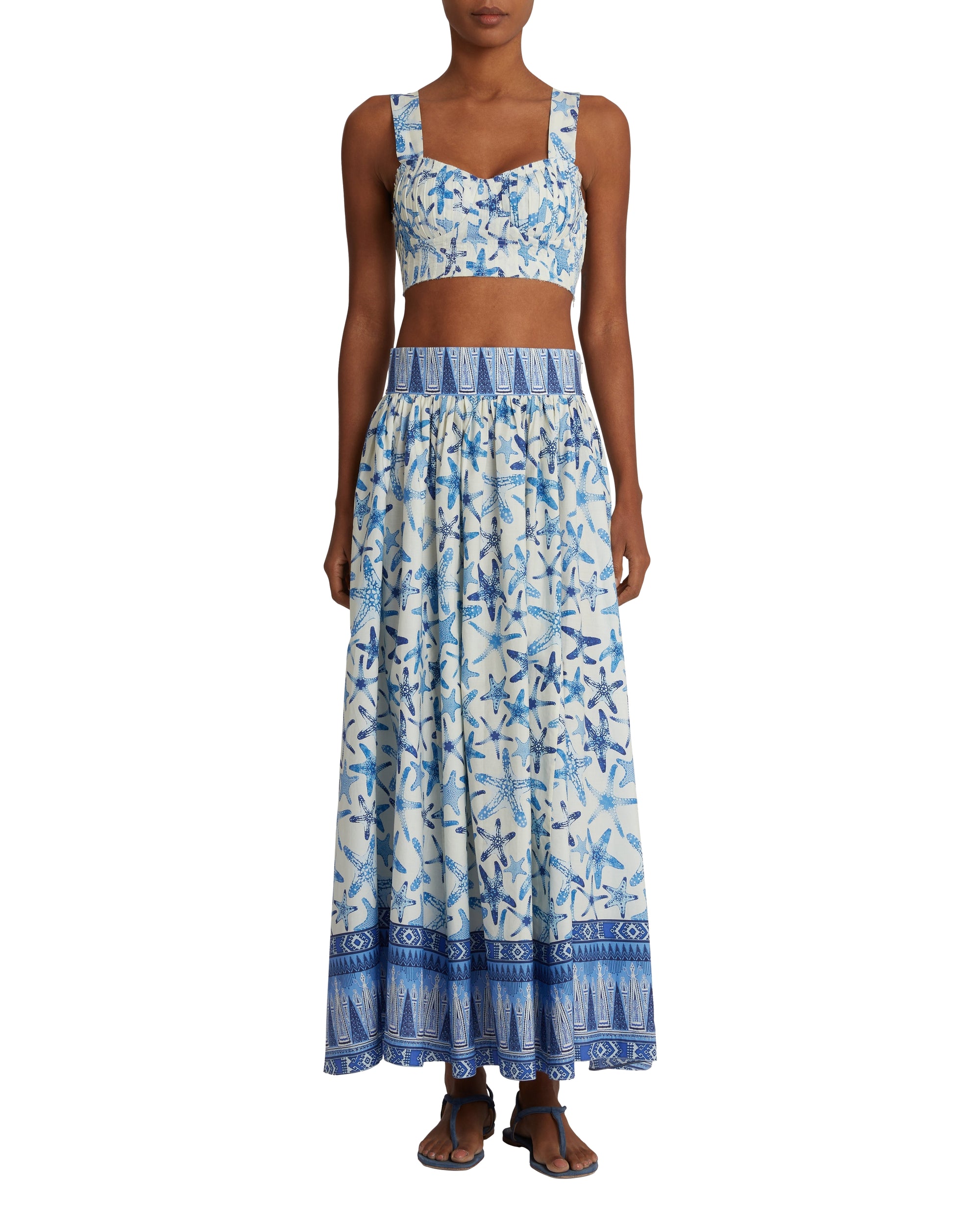Dalia strappy crop top - Blue