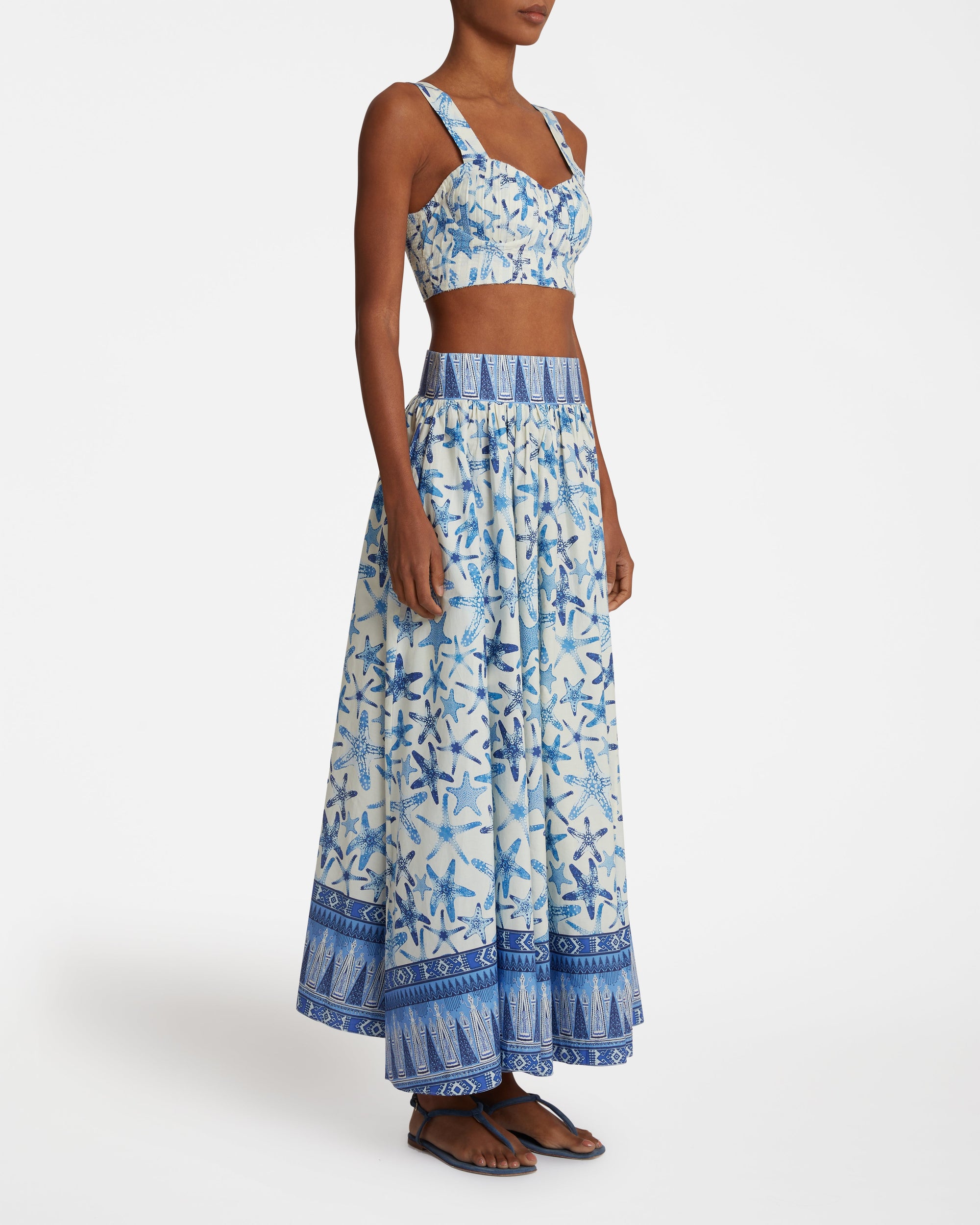 Dalia strappy crop top - Blue