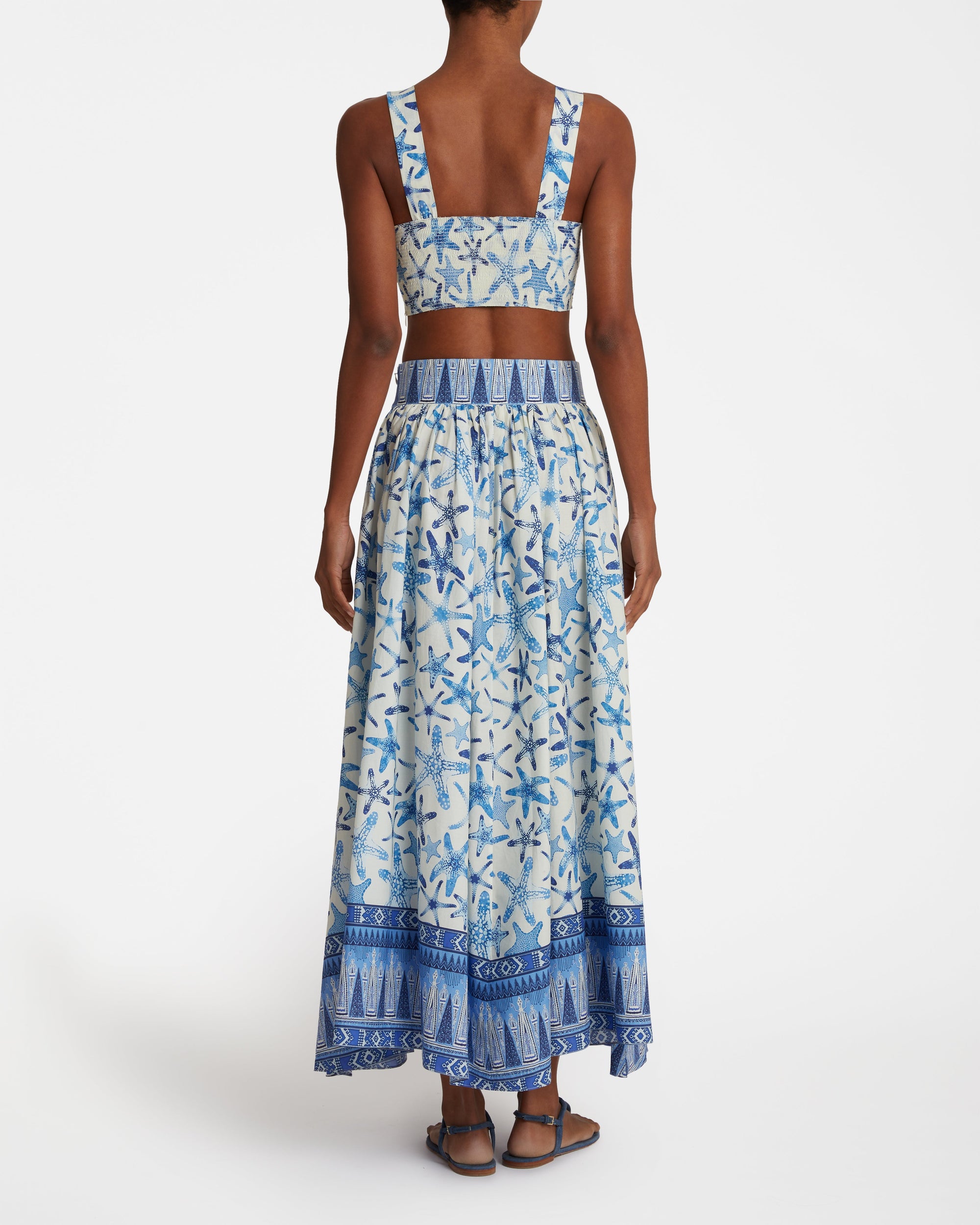 Dalia strappy crop top - Blue
