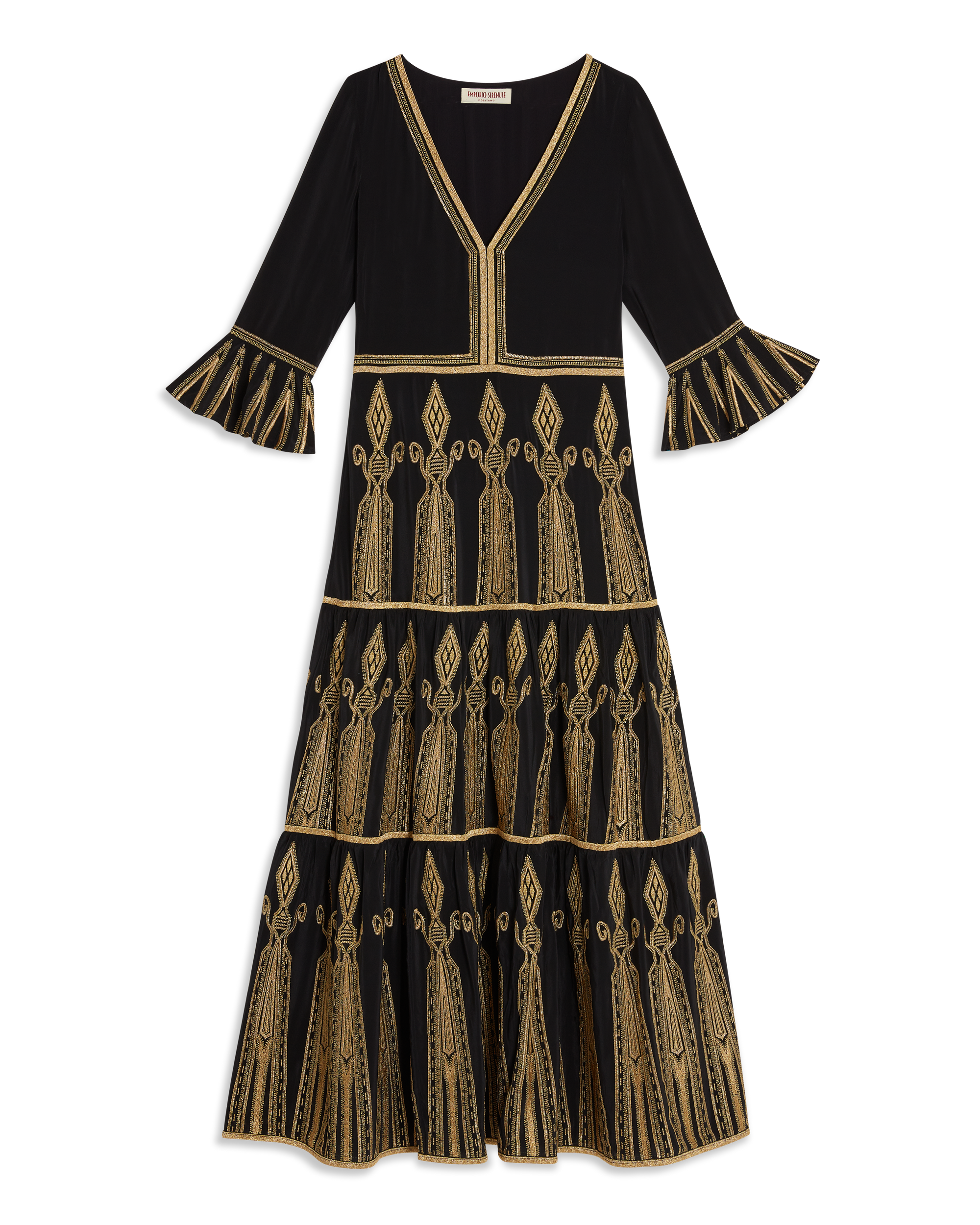 V-neck maxi dress - Black