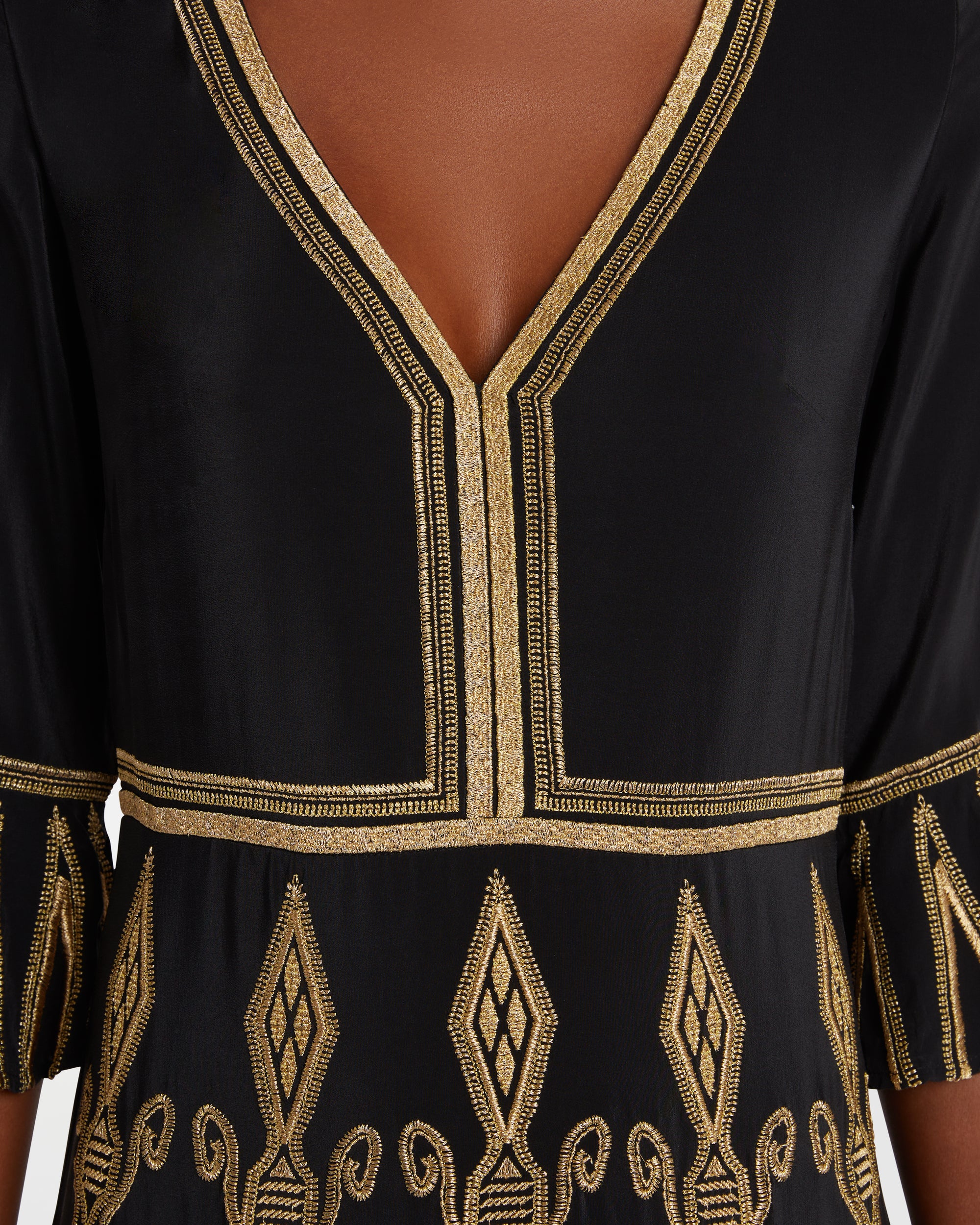 V-neck maxi dress - Black