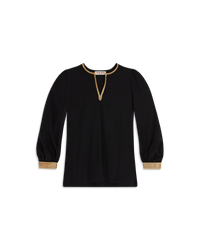 V-neck blouse - Black