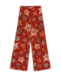 Fluid printed trousers - Orange