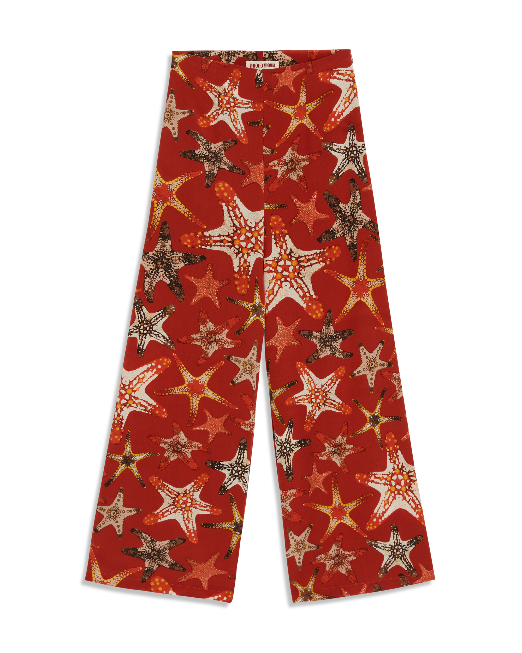 Fluid printed trousers - Orange