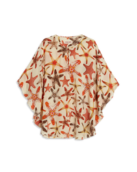 Himare printed poncho - Cream