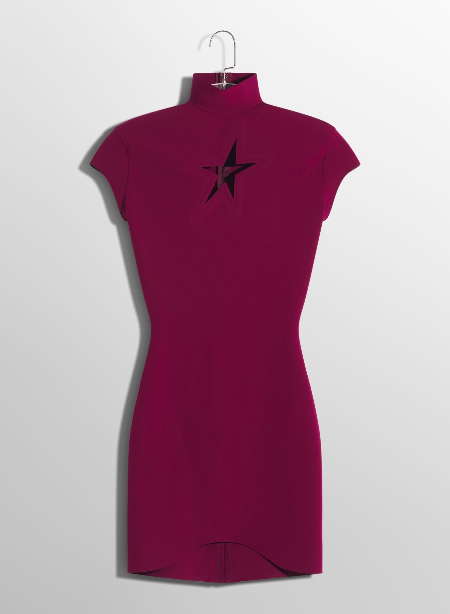 DEEP RED STAR MINI DRESS
